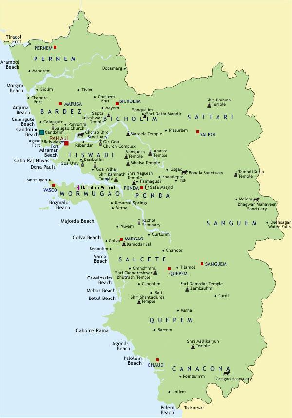 Map of Goa